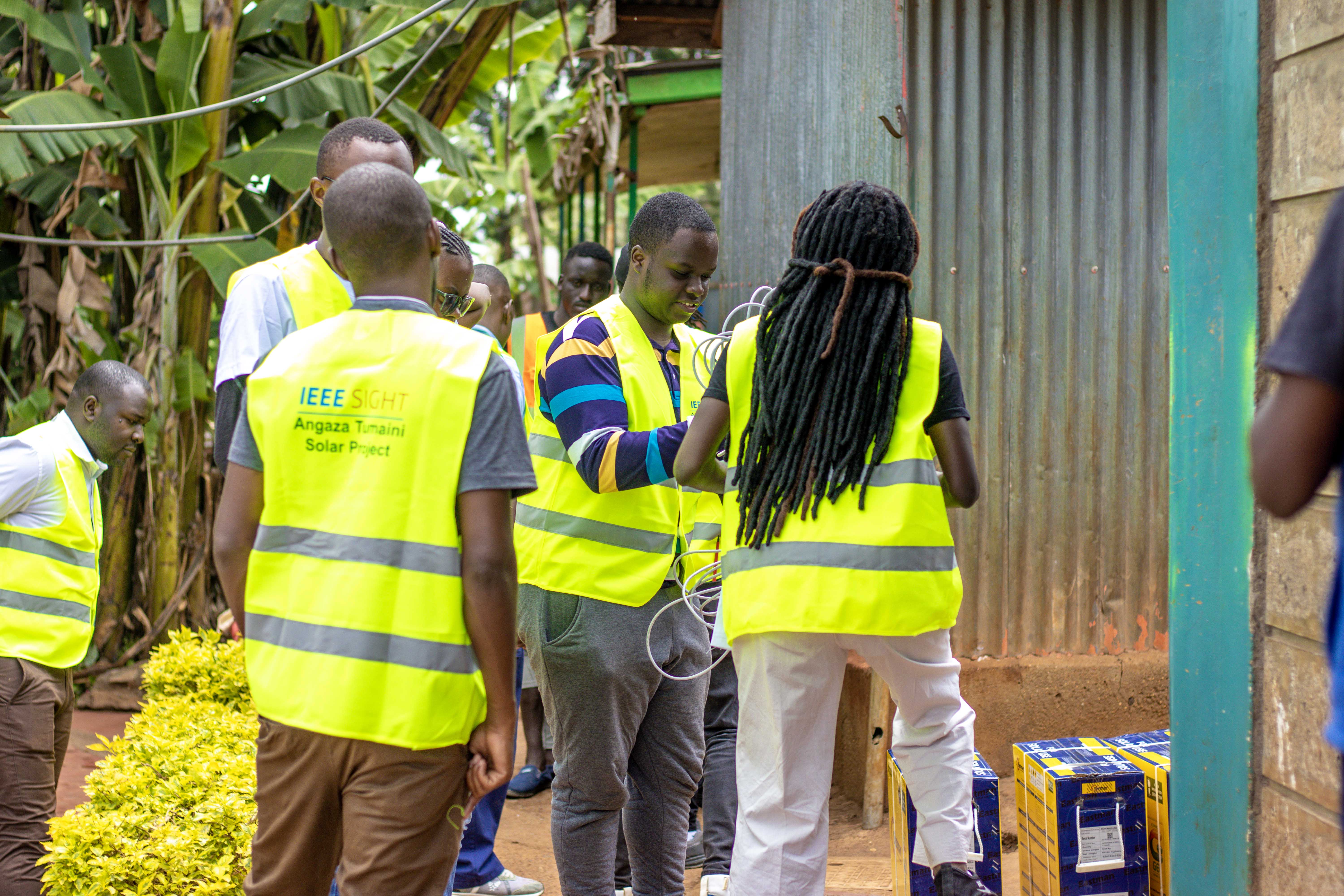 angaza tumaini solar project installation day  1
